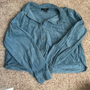 Forever 21 Cropped Corduroy Button Down